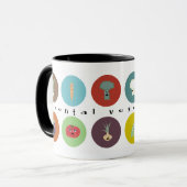 mentale groente polka mok (Voorkant links)