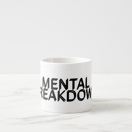 Mentale Ineenstorting Snel Reset Espresso Kopje Kop (Voorkant)