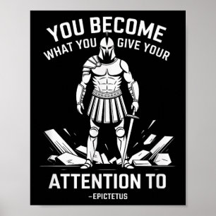 Mentale kracht Quote Stoic Epictetus Mannen Poster