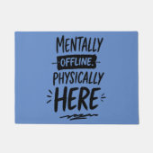 Mentale Offline Introvert T-shirt Deurmat (Voorkant)