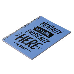Mentale Offline Introvert T-shirt Notitieboek