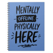 Mentale Offline Introvert T-shirt Notitieboek (Voorkant)
