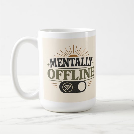 Mentale Offline Retro Introvert Koffiemok (Links)