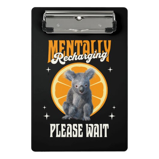 Mentale Oplaadbare Introverte Koala Ontwerp Mini Klembord (Voorkant)