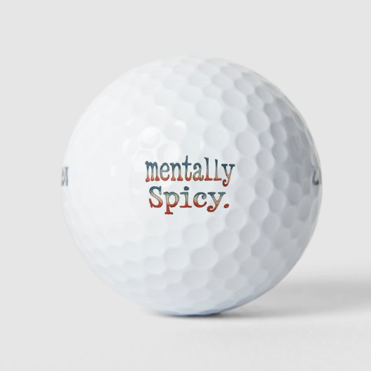 Mentale pittige trendy retro vintage golfballen (Voorkant)