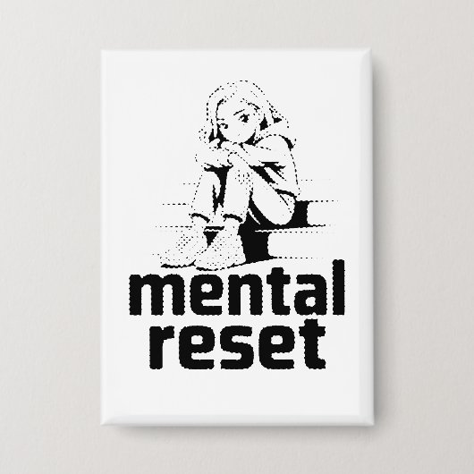 Mentale Reset – Stille Reflectie Editie Button (Voorkant)