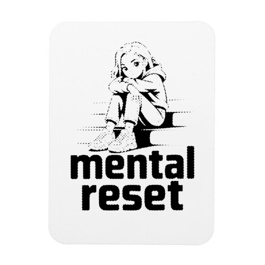 Mentale Reset – Stille Reflectie Editie Magneet (Verticaal)
