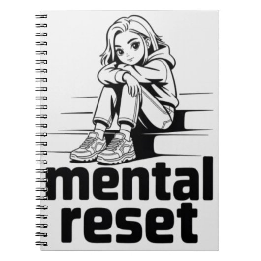 Mentale Reset – Stille Reflectie Editie Notitieboek (Voorkant)