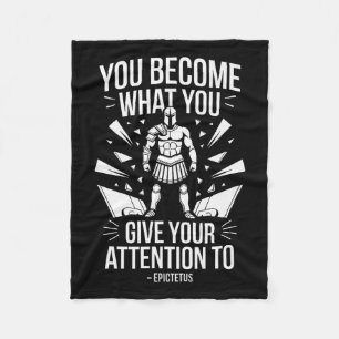 Mentale Sterkte Quote Stoic Epictetus Mannen Premi Fleece Deken