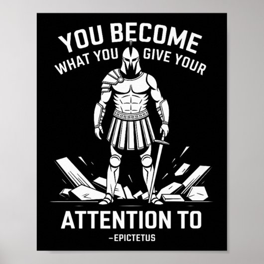 Mentale Sterkte Quote Stoic Epictetus Mannen Premi Poster (Voorkant)