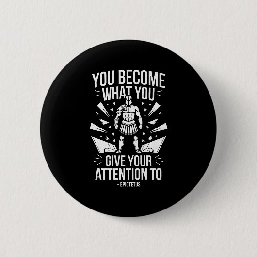 Mentale Sterkte Quote Stoic Epictetus Mannen Premi Ronde Button 5,7 Cm (Voorkant)