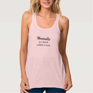 Mentale Strandslag Cocktail in de Hand Chille Vibe Tanktop