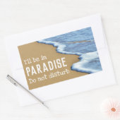 Mentale vakantie op het strand, niet storen rechthoekige sticker (Envelop)