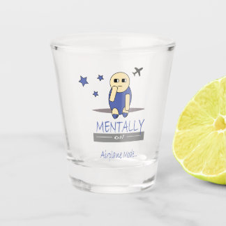 Mentale Vliegtuigmodus Cute Kawaii Shotglas Shot Glas