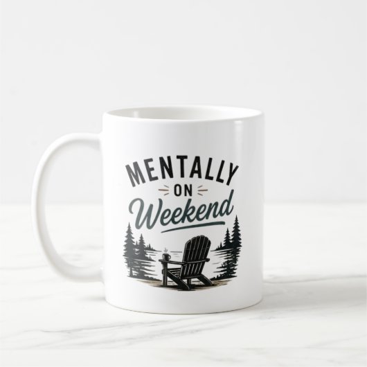 Mentale Weekend Relax Modus Levensstijl Koffiemok (Links)