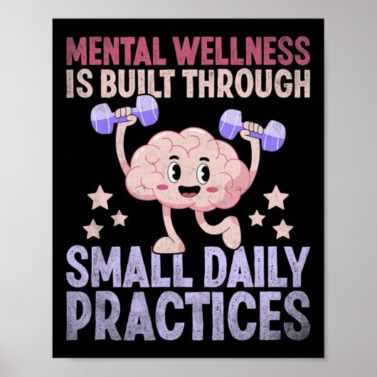 Mentale Wellness Brain Health Awareness voorkomen Poster (Voorkant)
