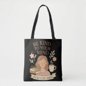 Mentale Welzijnsontwerp – Bewerkbaar Tekstveld Tote Bag (Voorkant)
