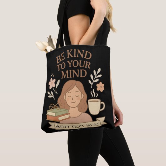 Mentale Welzijnsontwerp – Bewerkbaar Tekstveld Tote Bag (Dichtbij)