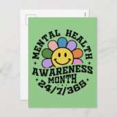 Mentalgezondheidmaand Feestdagenkaart (Voorkant / Achterkant)