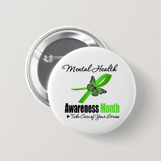 Mentalgezondheidmaand Ronde Button 5,7 Cm (Voorkant /achterkant)