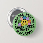 Mentalgezondheidmaand Ronde Button 5,7 Cm (Voorkant /achterkant)
