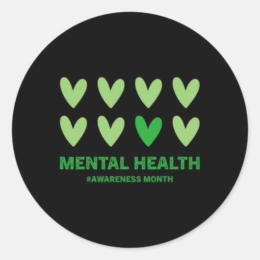 Mentalgezondheidmaand Ronde Sticker (Voorkant)