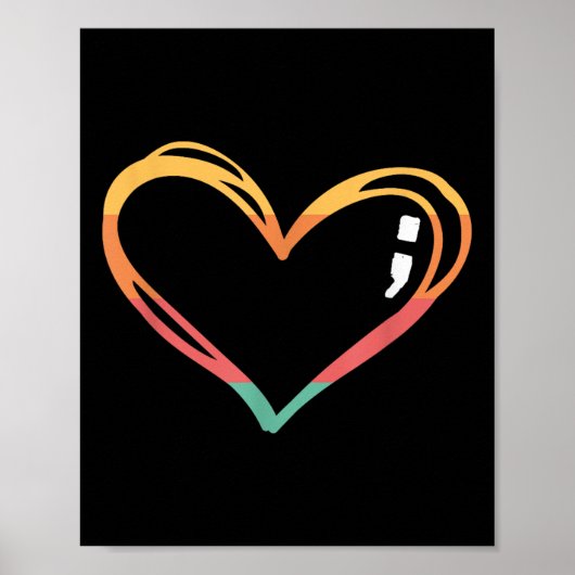 Mentalgezondheids- zelfmoordbewust maandsymbool poster (Voorkant)