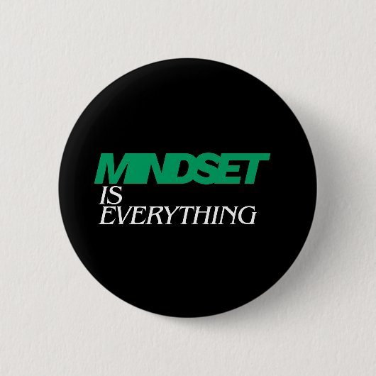 Mentaliteit is Alles, Inspirerend, Motiverend Ronde Button 5,7 Cm (Voorkant)