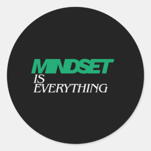 Mentaliteit is Alles, Inspirerend, Motiverend Ronde Sticker