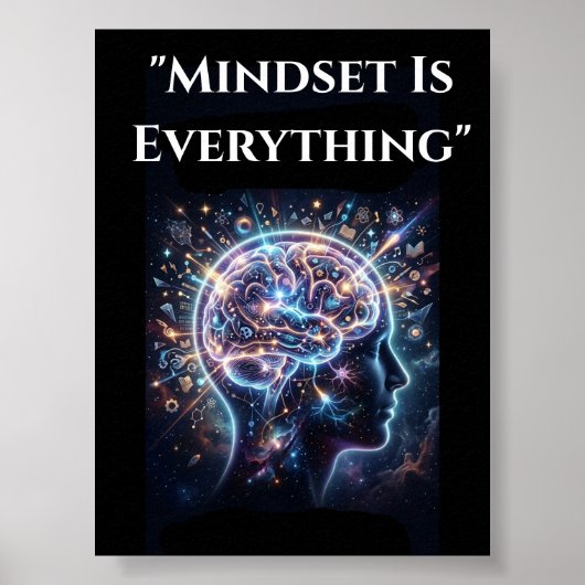 Mentaliteit Is Alles MotivationalWALL ART Poster (Voorkant)