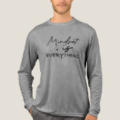 Mentaliteit is Alles, Zwarte Typografie Ontwerp Tri-Blend Shirt (Voorkant volledig)