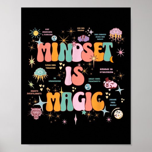 Mentaliteit Is Magie Zelfzorg Mentale Gezondheidsb Poster (Voorkant)