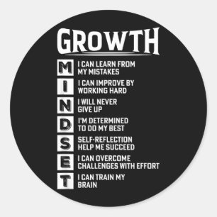 Mentaliteit Positiviteit Kunst Inspirerende Geest Ronde Sticker