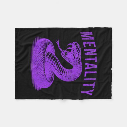 Mentality Mindset Snake Motivation Of Chamons Bask Fleece Deken (Voorkant (Horizontaal))