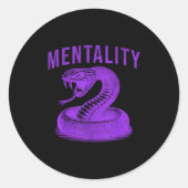 Mentality Mindset Snake Motivation Of Chamons Bask Ronde Sticker (Voorkant)