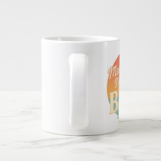 Mentally I’m in Bali – Retro Tropical Mug with Sun Grote Koffiekop (Achterkant)