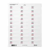 Mentally in Londen retouradreslabel Etiket (Full Sheet)