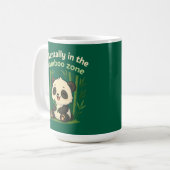 Mentally in the Bamboo Zone – Cute Chibi Panda Mug Koffiemok (Voorkant links)