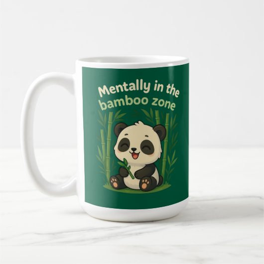 Mentally in the Bamboo Zone – Cute Chibi Panda Mug Koffiemok (Links)