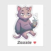 Mentally Offline Cat Sticker (Vel)
