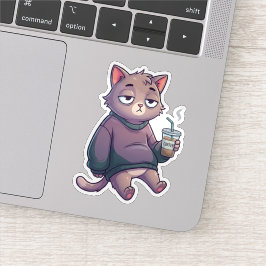Mentally Offline Cat Sticker