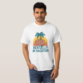 Mentally on Vacation – Chill Aesthetic T-Shirt (Voorkant volledig)