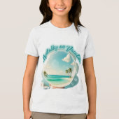 mentally on vacation design Tri-Blend shirt (Voorkant)