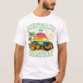 Mentally On Vacation Retro Summer Beach DesT-Shirt T-shirt (Voorkant)