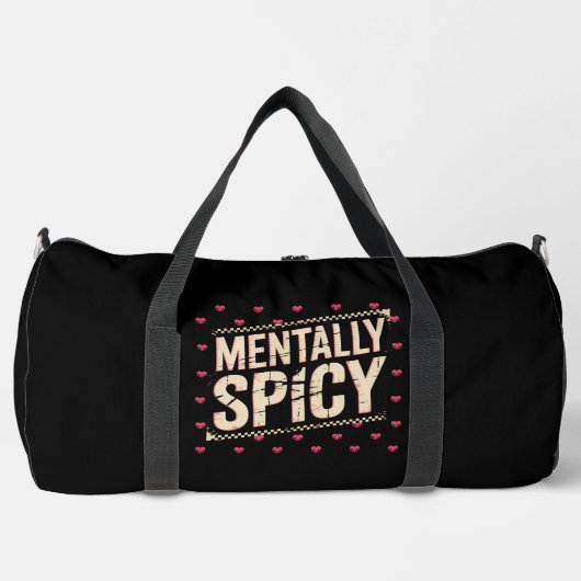 Mentally Pittige Roze Harten Plunjezak (Voorkant)
