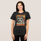 Mentally Sick Physically Thick Feral Raccoon 90s  Tri-Blend Shirt (Voorkant volledig)