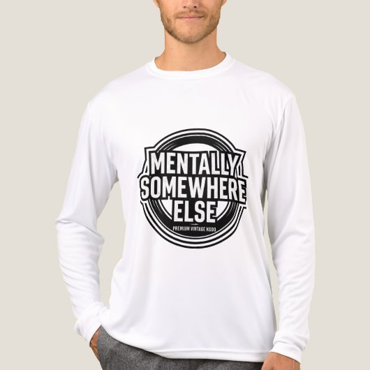 MENTALLY SOMEWHERE ELSE - Vintage Streetwear Tri-Blend Shirt (Voorkant volledig)