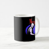 Mentally Tired Mug – Minimal Human Mental Fatigue Koffiemok (Voorkant rechts)