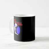 Mentally Tired Mug – Minimal Human Mental Fatigue Koffiemok (Voorkant links)