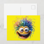 Mentally Unbalanced Smiley Briefkaart (Voorkant / Achterkant)